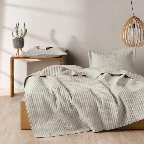 Κουβερλί Mason 15 (Σετ 2τμχ) Beige Kentia Μονό 160x240cm Microfiber-Polyester