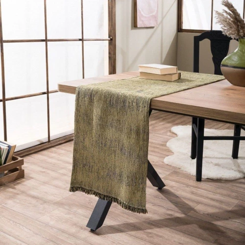 Τραβέρσα Toronto 15 Green Teoran 45X180 Βαμβάκι-Ακρυλικό