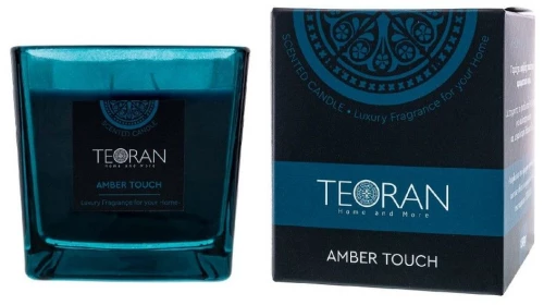 Αρωματικό Κερί Amber Touch Τετράγωνο 410gr Teoran