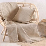 Ριχτάρι Only Beige Ρυθμός Πολυθρόνα 160x180cm Βαμβάκι-Πολυέστερ