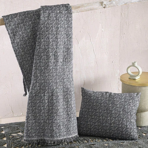 Ριχτάρι Stefan Anthracite Ρυθμός Διθέσιο 180x240cm Βαμβάκι-Chenille