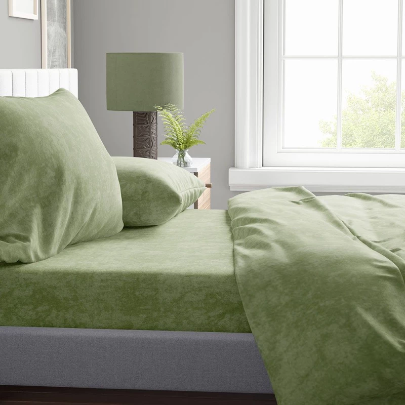 Σεντόνι Shadow 24 Lime Green DimCol Υπέρδιπλo 220x240cm Βαμβάκι-Πολυέστερ