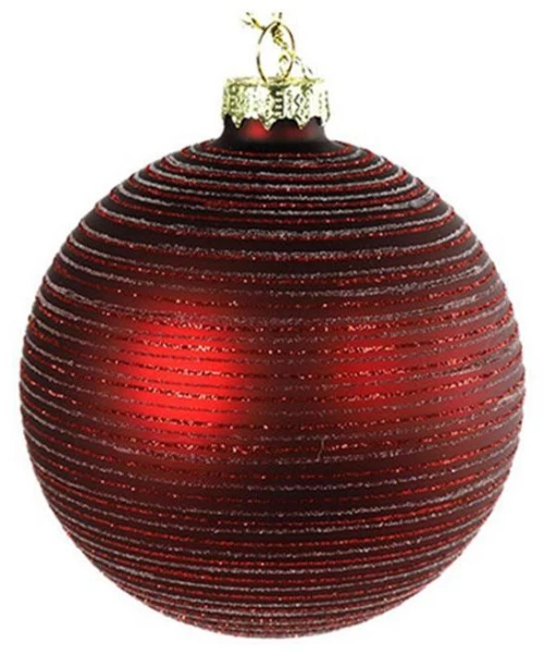 Χριστουγεννιάτικη Μπάλα 8cm Red-Gold