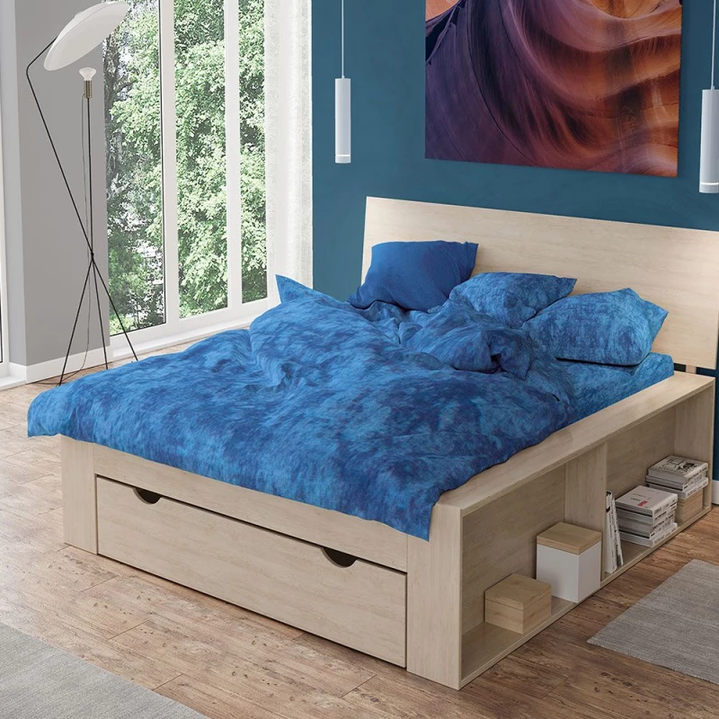 Σεντόνι Premium Shadow 631 Electric Blue DimCol Υπέρδιπλo 240x270cm 100% Βαμβάκι