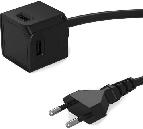 Πολύπριζο PowerCube 10467BK/EUACMC 2xUsb-A + 2xUsb-C Με Καλώδιο 1,5m Black Allocacoc