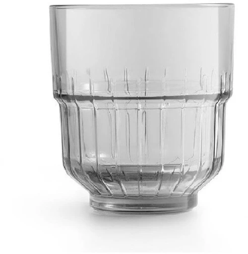 Ποτήρι Καφέ - Freddo Linq Rocks Xtratuff S2854VCP26K12 265ml Φ8,17x8,69cm Clear-Smoke Γυαλί