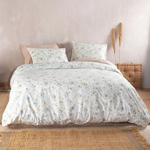 Κουβερλί Sorin (Σετ 2τμχ) Blue Ρυθμός Ημίδιπλο 160x240cm 100% Βαμβάκι