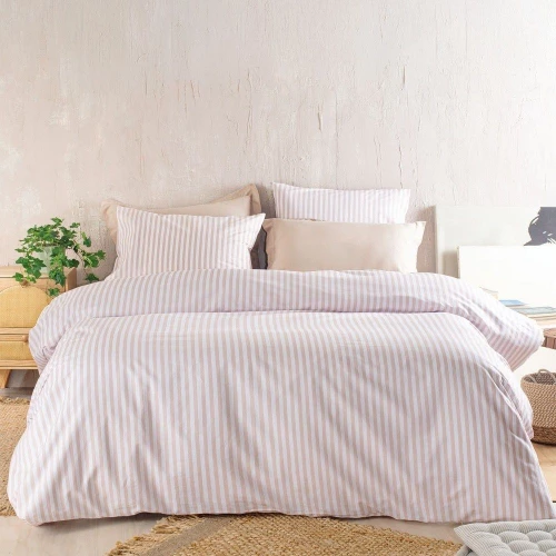 Παπλωματοθήκη Eloise (Σετ 2τμχ) Beige Ρυθμός Ημίδιπλο 160x250cm 100% Βαμβάκι