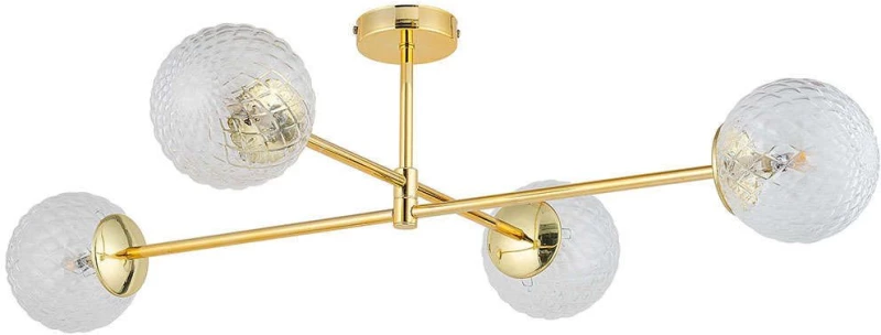 Φωτιστικό Οροφής Cadix 4607 4xG9 6W 93x21cm Gold TK Lighting