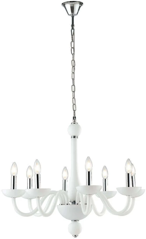 Φωτιστικό Οροφής Alfiere I-ALFIERE/8 BCO 8xE14 Φ74cm 178cm White Luce Ambiente Design Γυαλί