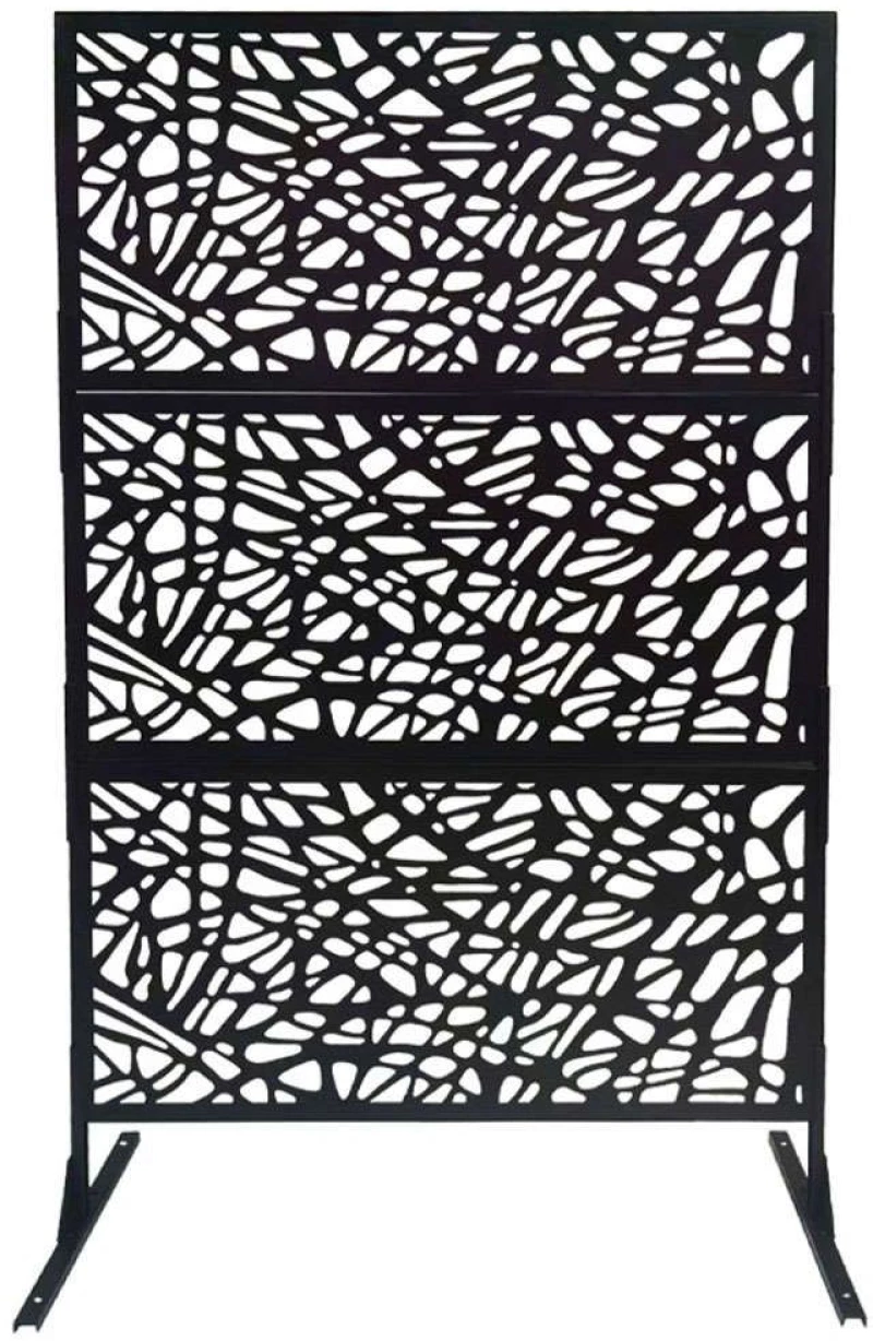 Παραβάν Αράχνη 06-00-94769 117x50x193cm Black Marhome Μέταλλο