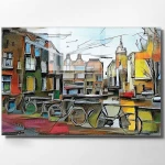 Πίνακας Γυάλινος 698GLS1561 45x30cm Multi Wallity Οριζόντιοι Γυαλί