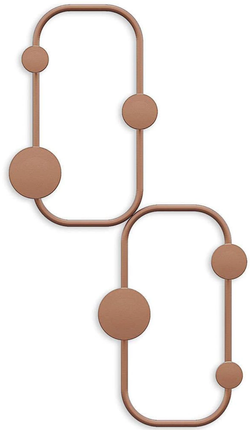 Κρεμάστρα Τοίχου 6 Θέσεων Ladybug 494PYT1162 26x5x48cm Copper Wallity Μέταλλο