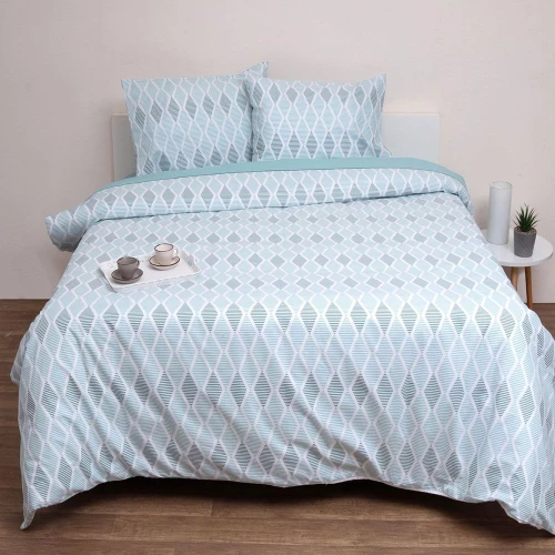 Κουβερλί Λάρα (Σετ 3τμχ) Mint Viopros Υπέρδιπλo 220x240cm 100% Βαμβάκι