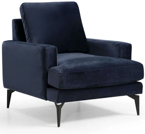 Πολυθρόνα Papira 560ARE1703 80x90x88cm Navy Blue-Black