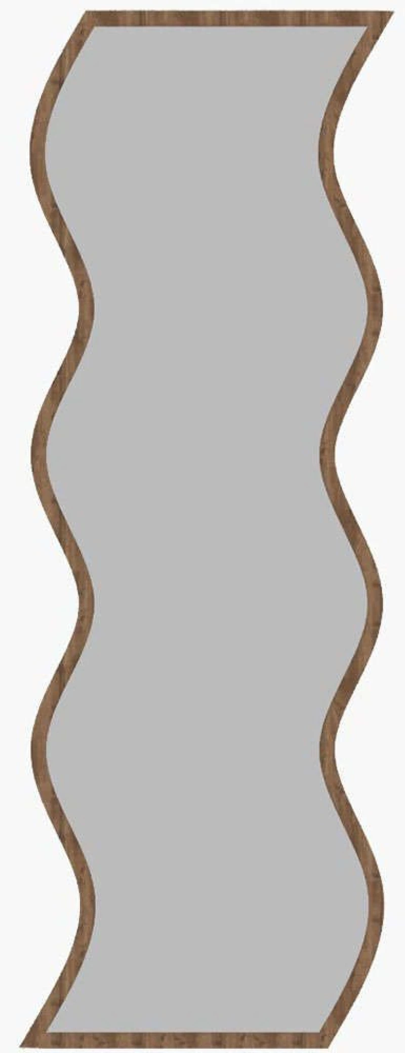 Καθρέπτης Τοίχου Safi 116SAM1201 40x2,2x120cm Walnut Hanah Home Mdf