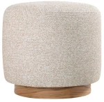 Σκαμπό Cheriton 209FLF1394 Φ45x42cm Beige-Natural