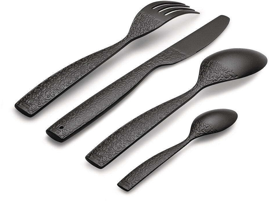 Μαχαροπίρουνα Dressed Air (Σετ 4Τμχ) MW74S4 Black Alessi 4 τμχ Μελαμίνη