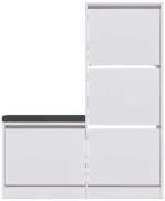 Παπουτσοθήκη Dude 779HMS4115 105x26x118,5cm White Μοριοσανίδα, Μελαμίνη