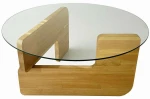 Τραπέζι Σαλονιού Mia 552NOS2546 75x75x35cm Oak-Clear