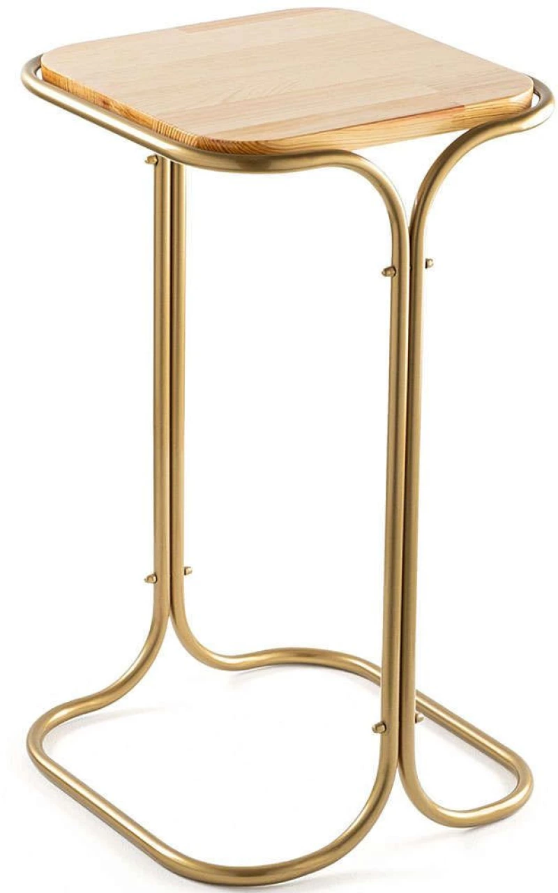Τραπεζάκι Βοηθητικό 247HFM1139 30x30x52cm Natural-Gold