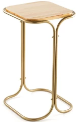Τραπεζάκι Βοηθητικό 247HFM1139 30x30x52cm Natural-Gold
