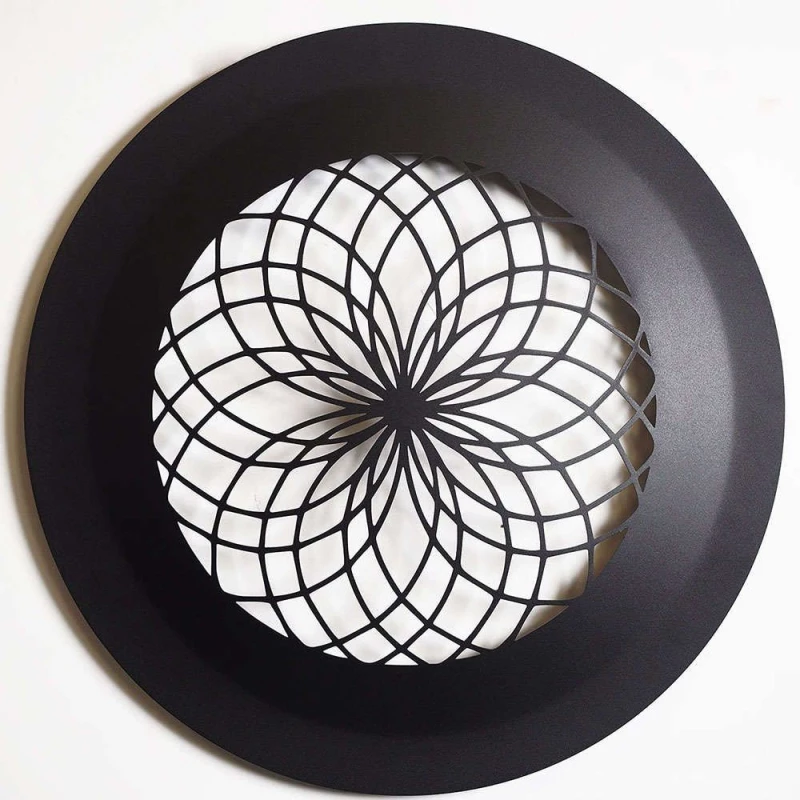 Διακοσμητικό Τοίχου 507ATP1225 46x46cm Black Wallity Ατσάλι