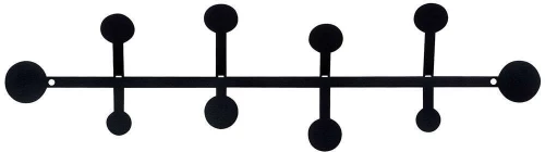 Κρεμάστρα Τοίχου 4 Θέσεων Rod 891TNL3105 70x22cm Black Wallity Μέταλλο