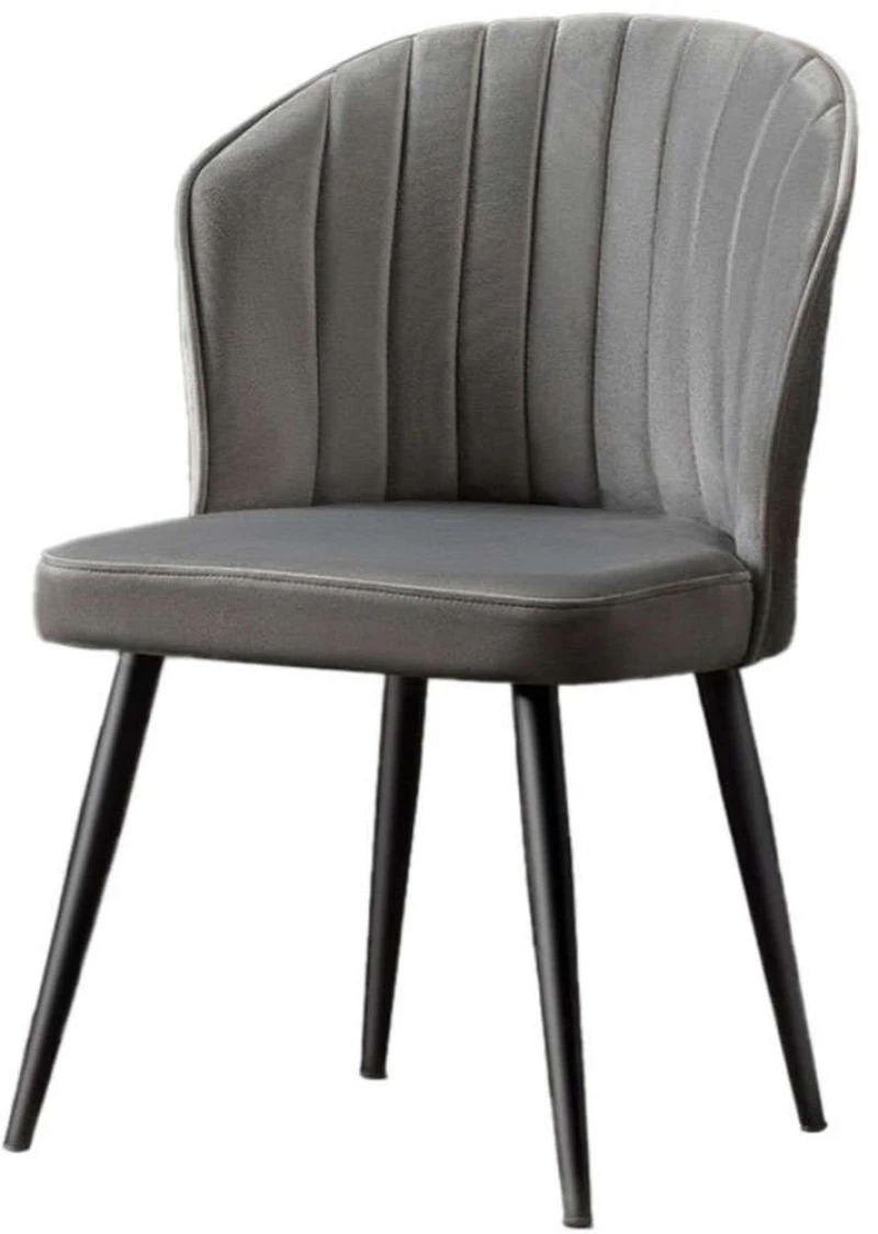 Καρέκλα Rubi (Σετ 4Τμχ) 107BCK1101 52x42x85cm Grey-Black Mdf, Ύφασμα