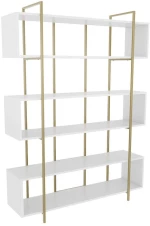 Βιβλιοθήκη Bruti 875ZNA4510 120x29,6x180cm White-Gold