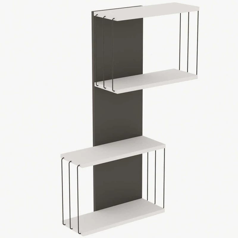 Ραφιέρα Τοίχου Destan 854KLN1730 65x19x96cm Anthracite-White