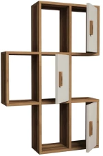 Ραφιέρα Τοίχου Flora 845HCT1602 50x20x112,6cm Walnut-Cream