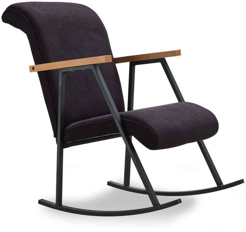 Πολυθρόνα Κουνιστή Yoka 859FTN1701 64x86x96cm Black