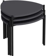Ζιγκόν Lenny (Σετ 3Τμχ) 506MNR1223 45x45x45/40/35cm Anthracite