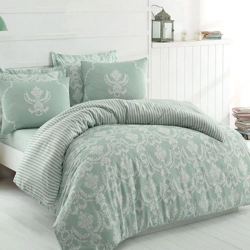 Παπλωματοθήκη Pure 143EPJ1654 Με Σεντόνι (Σετ 4τμχ) Water Green L'Εssentiel Maison Διπλό 200x220cm Βαμβάκι-Πολυέστερ