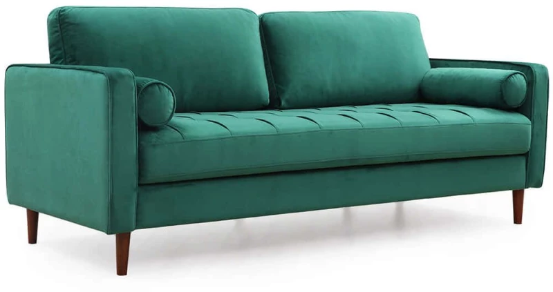 Καναπές Τριθέσιος Rome 560ARE1336 215x70x90cm Green