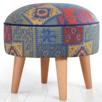 Σκαμπό Rugrev 209FLF1422 45x45x45cm Blue