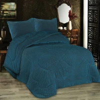 Κουβερτοπάπλωμα 1950 Popcorn Fleece Petrol DimCol Υπέρδιπλo 220x240cm Πολυέστερ
