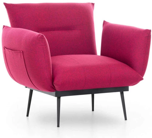 Πολυθρόνα Jax Solo 859FTN1717 90x80x95cm Red