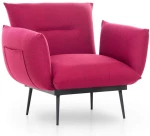 Πολυθρόνα Jax Solo 859FTN1717 90x80x95cm Red