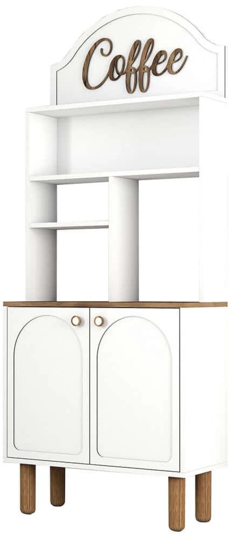Ντουλάπι Kουζίνας Bohem 845HCT5819 81,3x35x203cm White Μοριοσανίδα, Μελαμίνη