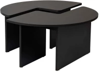 Τραπέζι Σαλονιού Moira 241NRD1403 Φ90x41cm Black