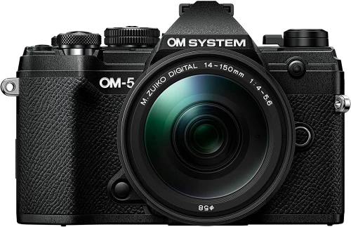 OM SYSTEM OM-5 Mirrorless Μηχανή Kit M.Zuiko Digital 14-150mm F4-5.6 II PRO (Black)