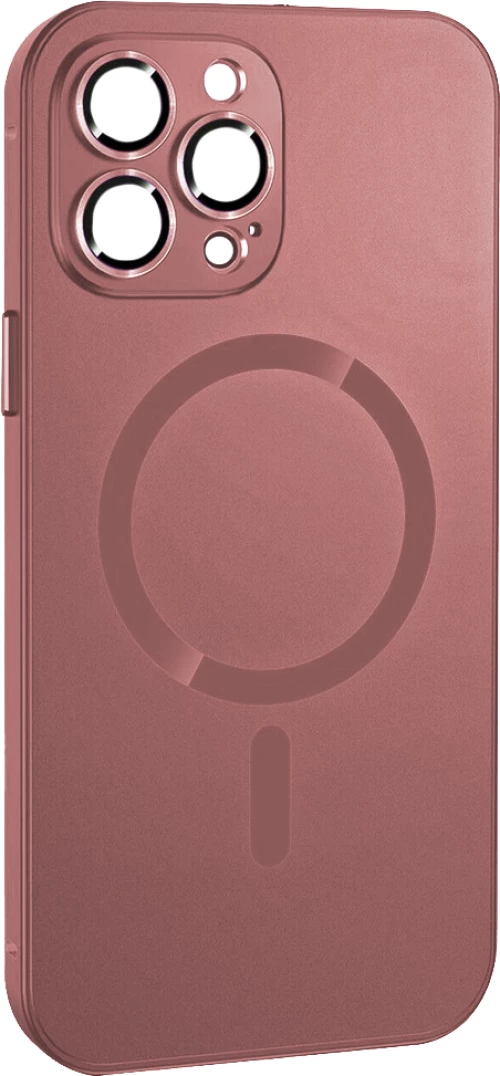 ObaStyle Metal Effect Magnetic Soft Cover Case για Apple iPhone 14 Pro Max - Ροζ Χρυσό