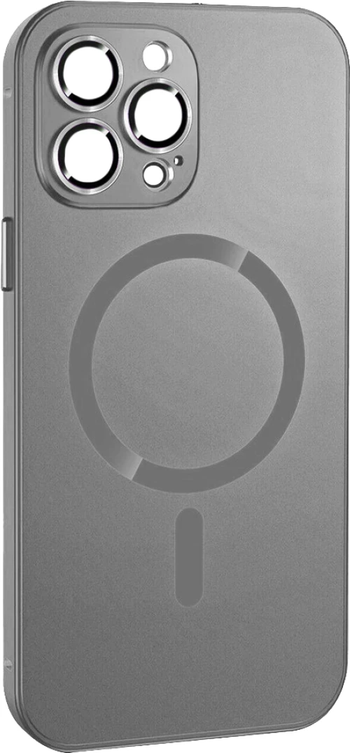 ObaStyle Metal Effect Magnetic Soft Cover Case για Apple iPhone 12 Pro - Ασημί