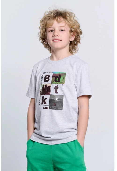 Bdtk Παιδικό κοντομάνικο t-shirt για αγόρια 1241-751328 1241-751328-54682 BODY TALK Γκρι