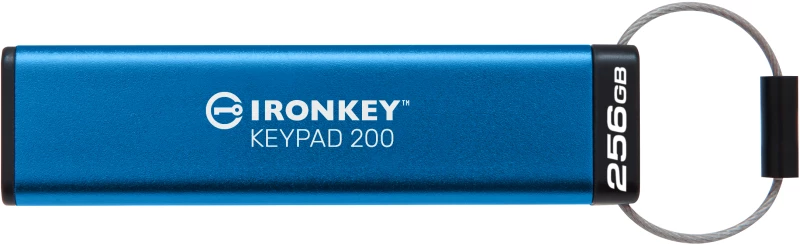 Kingston Technology IronKey Keypad 200 μονάδα USB flash 256 GB USB Τύπου-A 3.2 Gen 1 (3.1 Gen 1) Μπλε
