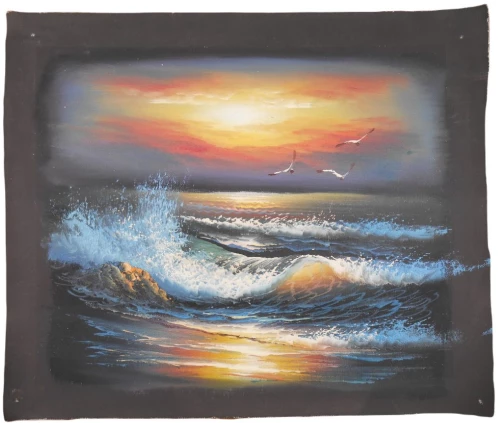 Πίνακας Ζωγραφικής Χειροποίητος Σε Καμβά Με Ανάγλυφη Πινελιά Θάλασσα  23X28cm Σ 06