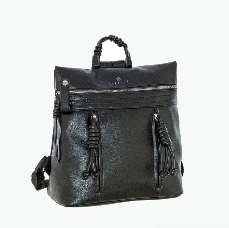 Bartuggi 718-3228, Backpack/Ωμοπλάτης, Δέρμα, Μαύρο
