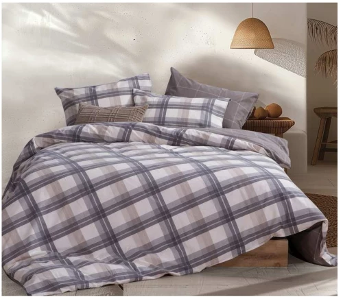 ΣΕΝΤΟΝΙΑ KING SIZE ΣΕΤ 4ΤΕΜ (CHARLIE GREY) - NEF NEF 2x(270x260)+2x(52x72) CHARLIE GREY / 100% ΒΑΜΒΑΚΙ (ΦΑΝΕΛΑ)